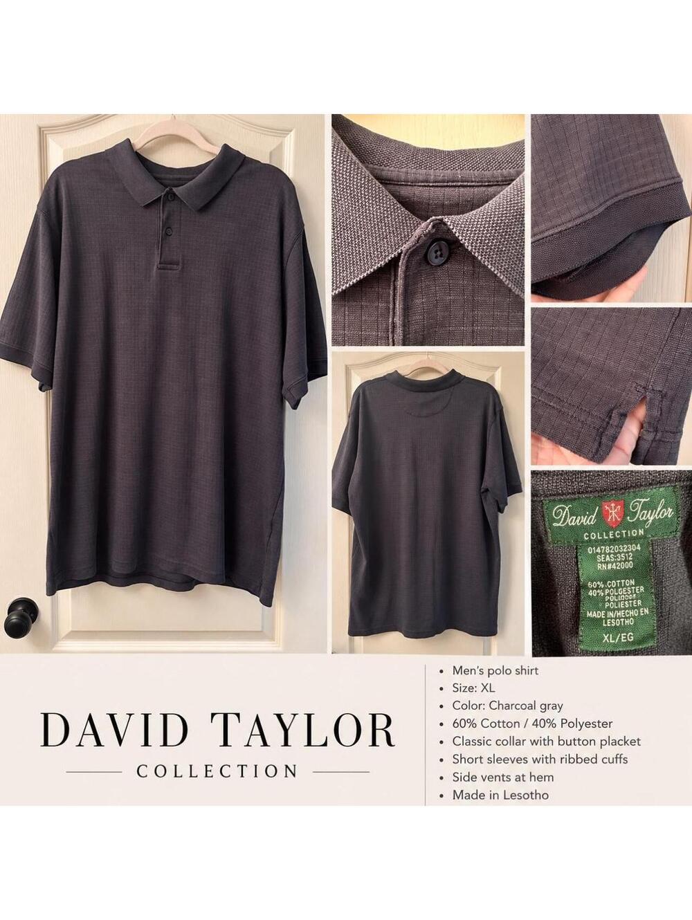 David Taylor Men’s Polo Shirt – XL